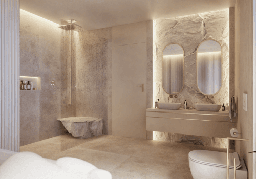 Nowoczesna łazienka – kompleksowe kafelkowanie, montaż wyposażenia i oświetlenia LED